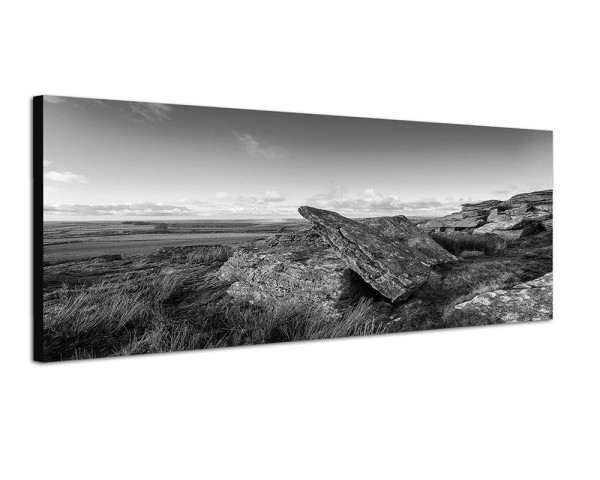 150x50cm Cornwall Granitfelsen Wiesen Abendlicht