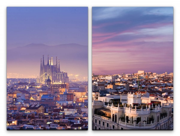 2 Bilder je 60x90cm Barcelona Katalonien Kathedrale Mediterran Süden Reisen Urlaub