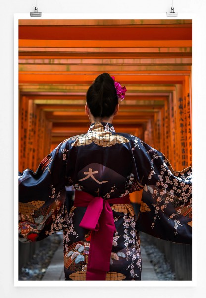 Künstlerische Fotografie  Fushimi Inari Schrein in Kyoto 60x90cm Poster