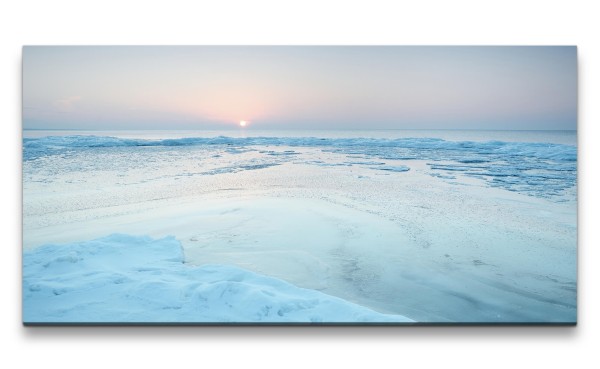 Leinwandbild 120x60cm Eis Meer Antarktis Horizont Kälte Schön Atemberaubend