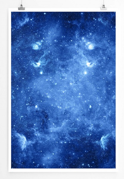 Fotocollage 60x90cm Poster Tiefstes Weltall mit Sternen und Galaxien