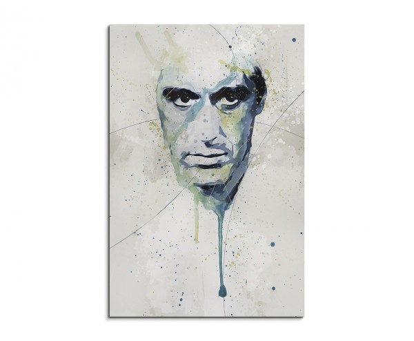 Al Pacino Scareface Aqua 90x60 cm Aquarell Kunstbild