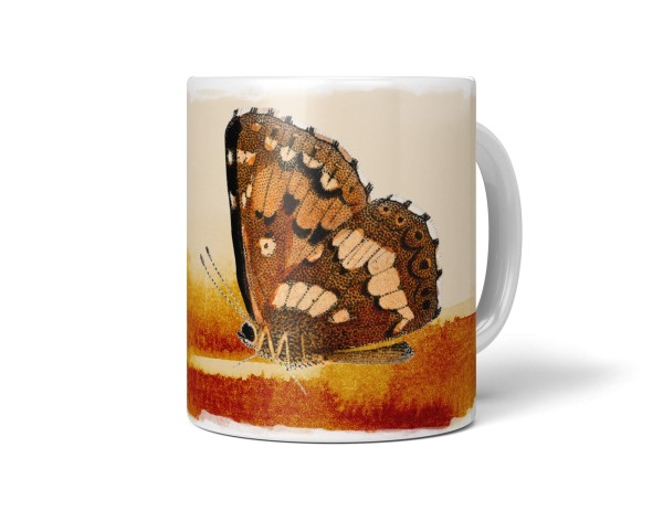 Dekorative Tasse mit schönem Motiv Schmetterling Wasserfarben Kunstvoll Aquarell
