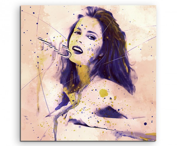 Amy Adams I Splash 60x60cm Kunstbild als Aquarell auf Leinwand