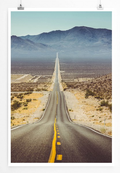 60x90cm Poster Landschaftsfotografie  Route 66 im Sommer