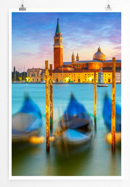 Landschaftsfotografie 60x90cm Poster Sonnenaufgang in Venedig Italien