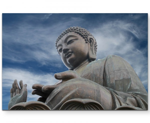 Fotografie  Buddhastatue in Hong Kong - Leinwandbild