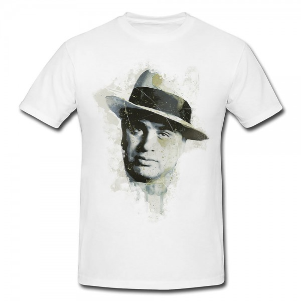 Al Capone Premium Motiv aus Paul Sinus Aquarell - Herren und Damen Shirt weiss