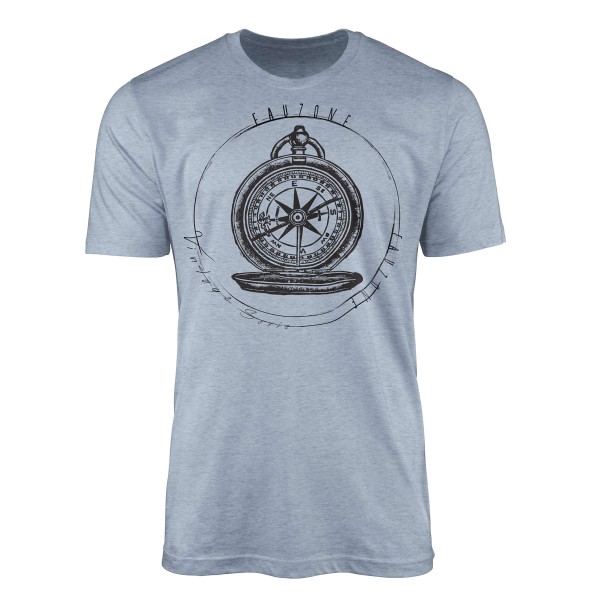 Vintage Herren T-Shirt Kompass