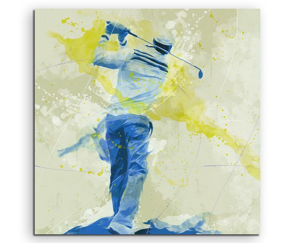 Golf I 60x60cm SPORTBILDER Paul Sinus Art Splash Art Wandbild Aquarell Art