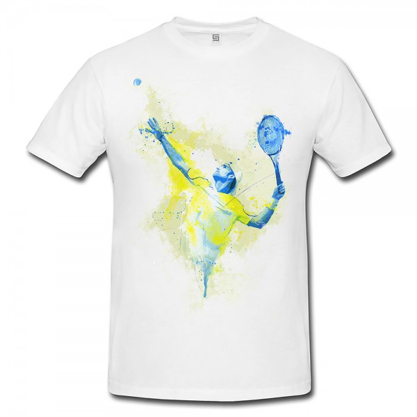 Tennis I Premium Herren und Damen T-Shirt Motiv aus Paul Sinus Aquarell