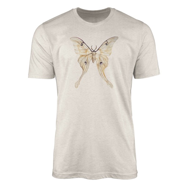 Herren Shirt 100% Bio-Baumwolle T-Shirt Aquarell Motiv Schmetterling Farbe Nachhaltig Organic Ökomo