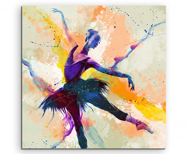 Ballett VI 60x60cm Aquarell Art Leinwandbild