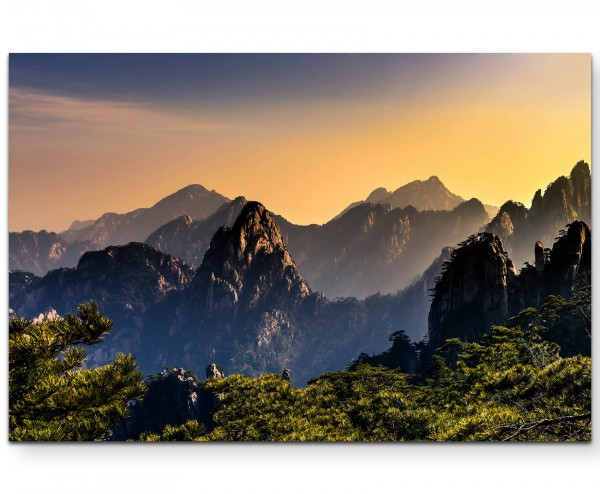 Anhui, China  Bergformation - Leinwandbild
