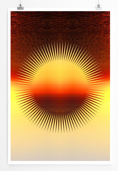 Grafik von gespiegelter Sonne 60x90cm Poster