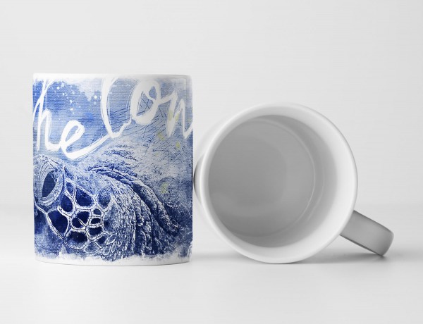 Sea Turtle Tasse als Geschenk, Design Sinus Art