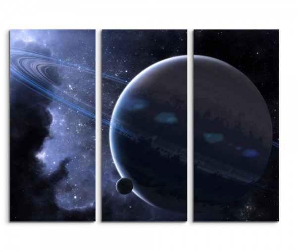 Planet And The Nebula Fantasy Art 3x90x40cm