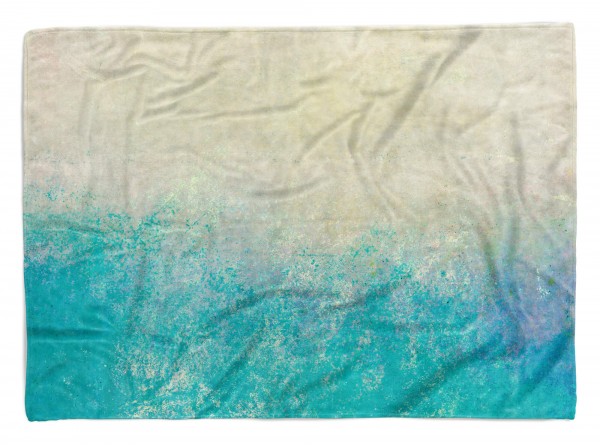 Handtuch Strandhandtuch Saunatuch Kuscheldecke mit Fotomotiv Abstrakt Struktur Hellblau K