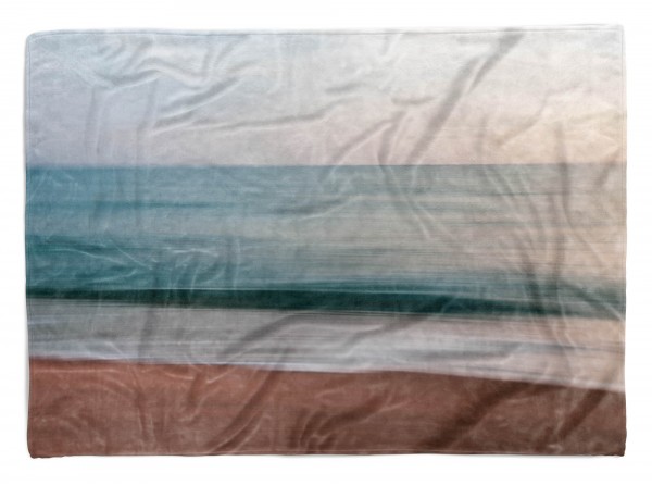 Handtuch Strandhandtuch Saunatuch Kuscheldecke mit Fotomotiv Horizont Abstrakt Kunstvoll