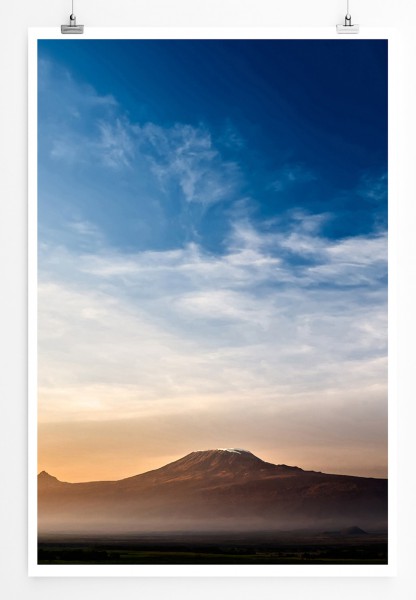 90x60cm Poster Kilimanjaro beim Sonnenaufgang