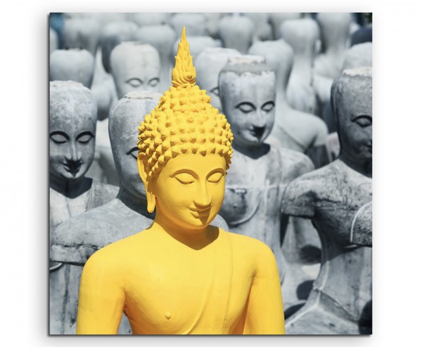 Künstlerische Fotografie– Buddha Statue auf Leinwand