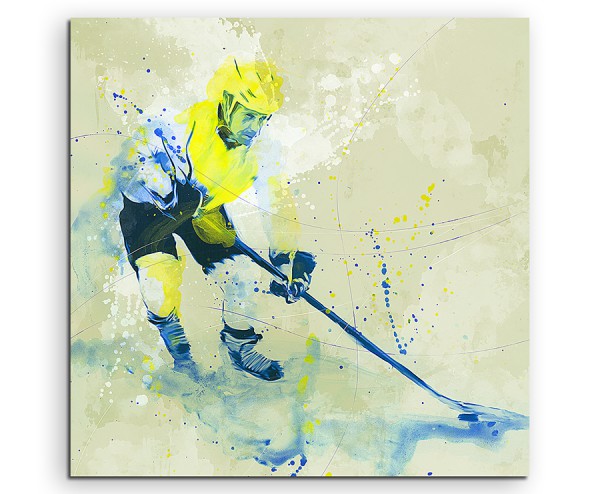 Eishockey 60x60cm SPORTBILDER Paul Sinus Art Splash Art Wandbild Aquarell Art