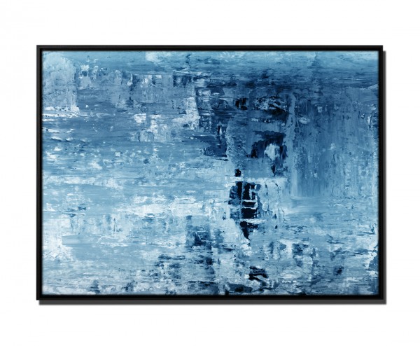 105x75cm Leinwandbild Petrol Abstrakt Gemälde II