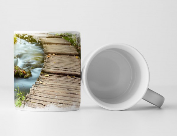 Tasse Geschenk Landschaftsfotografie – Steg über Teich