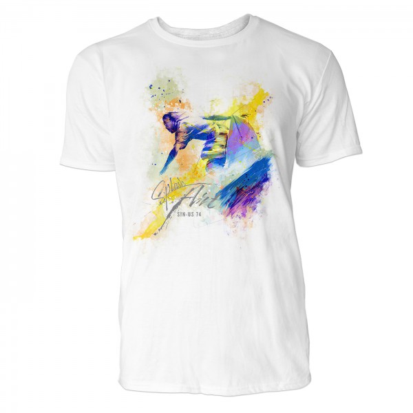Surfer Sinus Art ® T-Shirt Crewneck Tee with Frontartwork