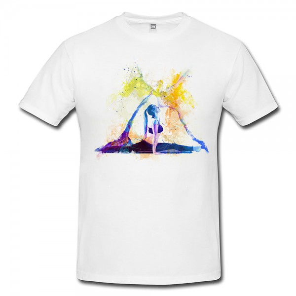 Yoga II Herren und Damen T-Shirt Sport Motiv aus Paul Sinus Aquarell