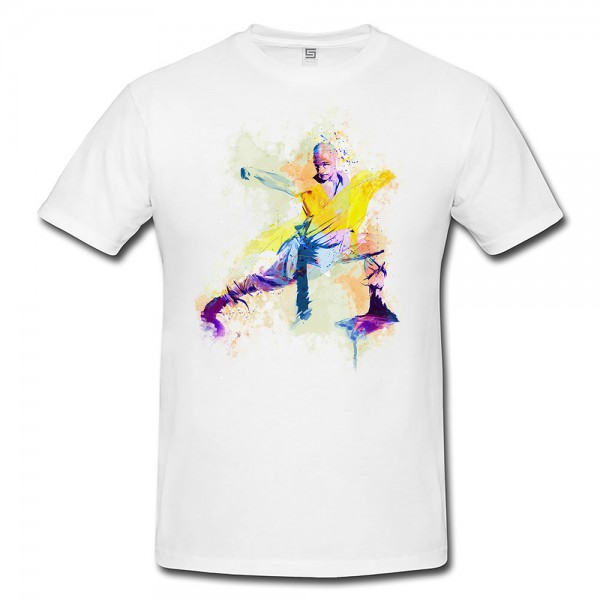 Kung Fu I Herren und Damen T-Shirt Sport Motiv aus Paul Sinus Aquarell