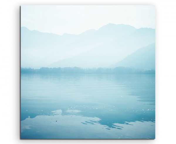 Landschaftsfotografie – Friedlicher Dal See in Kaschmir, Indien auf Leinwand