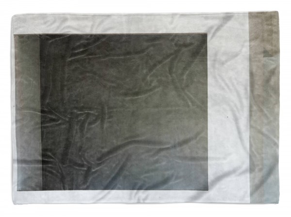 Handtuch Strandhandtuch Saunatuch Kuscheldecke mit Fotomotiv Grau Weiß Geometrisch