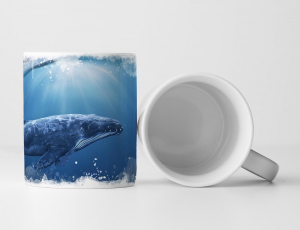 Tasse Geschenk Tierfotografie – Wal im Meer