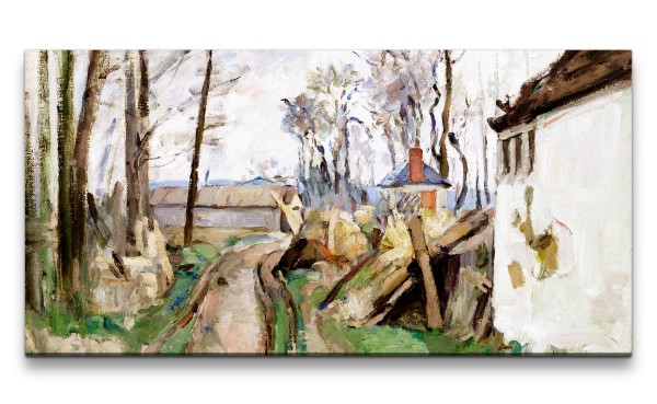 Remaster 120x60cm Paul Cézanne weltberühmtes Wandbild A Village Road near Auvers