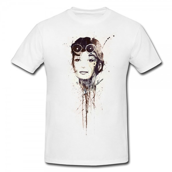 Audrey Hepburn IV Premium Herren und Damen T-Shirt Motiv aus Paul Sinus Aquarell