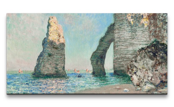 Remaster 120x60cm Claude Monet Impressionismus weltberühmtes Wandbild The Cliffs at Étretat