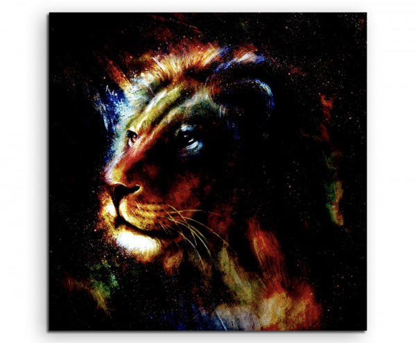 Gemälde eines Löwenköpfes auf Leinwand