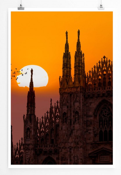 60x90cm Poster Architektur Fotografie  Kathedrale in Mailand 