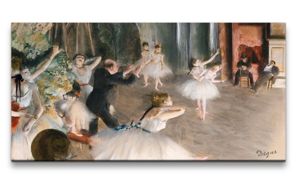 Remaster 120x60cm Edgar Degas weltberühmtes Wandbild The Rehearsal Onstage zeitlose Kunst Ballett