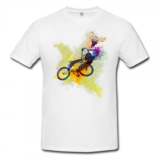 BMX II Herren und Damen T-Shirt Sport Motiv aus Paul Sinus Aquarell