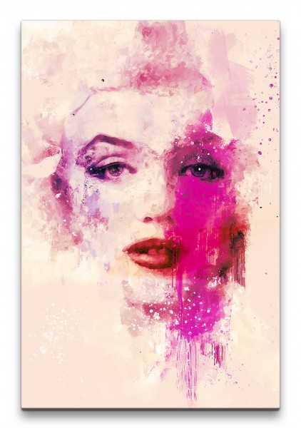 Marilyn Monroe Porträt Abstrakt Kunst Ikone Farbenfroh Hollywood 60x90cm Leinwandbild