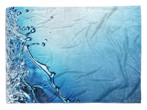 Handtuch Strandhandtuch Saunatuch Kuscheldecke mit Fotomotiv Blau Wasser Fotoku