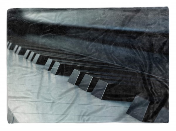 Handtuch Strandhandtuch Saunatuch Kuscheldecke mit Fotomotiv Klavier Klaviertas