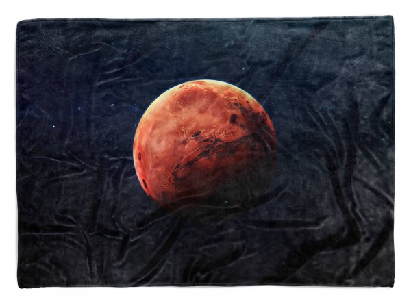 Handtuch Strandhandtuch Saunatuch Kuscheldecke mit Fotomotiv Roter Planet Unive