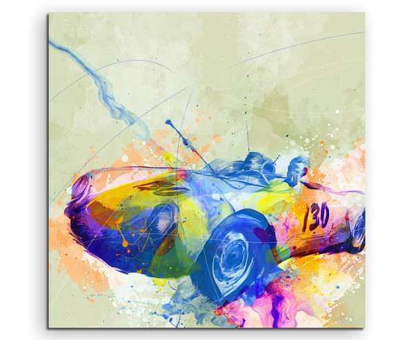 James Dean Porsche I 60x60cm Aquarell Art Leinwandbild