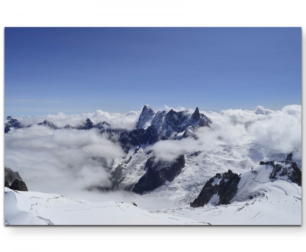 Über den Wolken  Alpen Fotografie - Leinwandbild