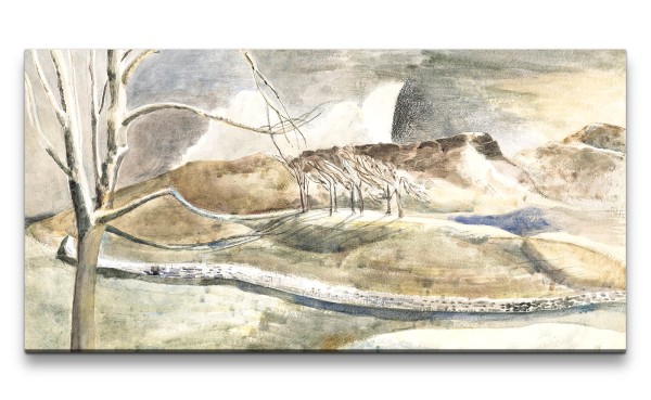 Remaster 120x60cm Paul Nash weltberühmtes Wandbild Moonrise over Cleeve Hill Landschaft