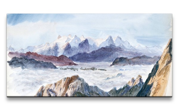 Remaster 120x60cm John Singer Sargent weltberühmtes Gemälde zeitlose Kunst Berge Bergkette Wundersch
