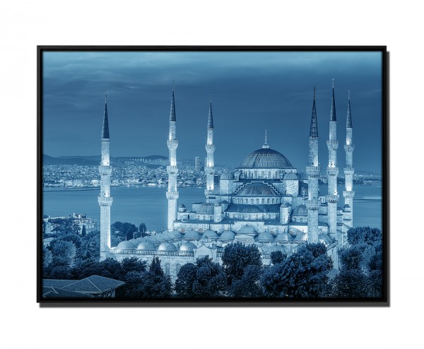 105x75cm Leinwandbild Petrol Moschee Istanbul
